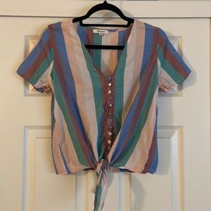 Tie front short sleeve top from MADEWELL